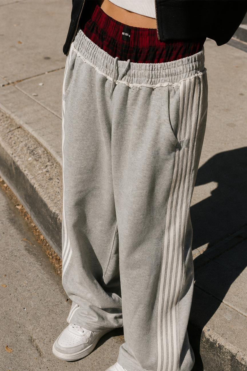 SWEATPANTS - DOUBLE WAISTED