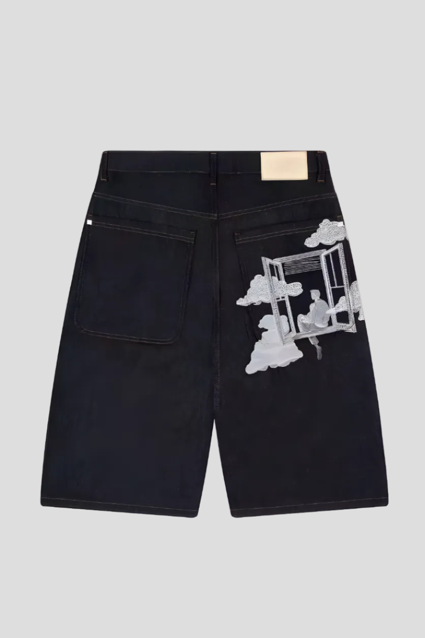 SHORTS - DENIM CLOUDS
