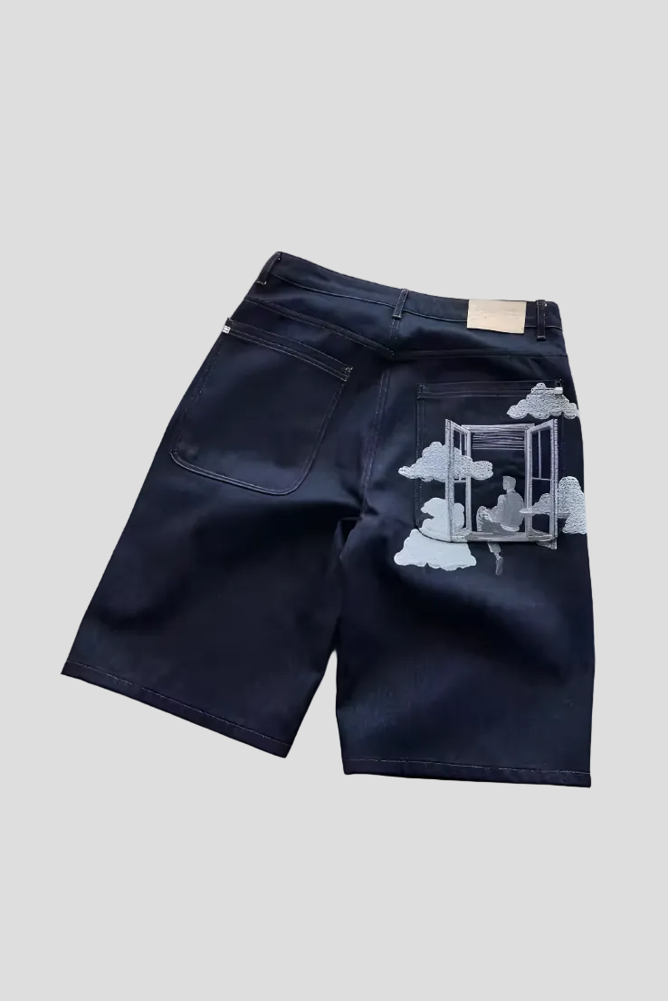 SHORTS - DENIM CLOUDS